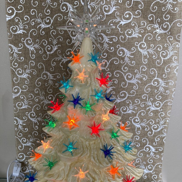 14" Ceramic SPUTNIK Christmas Tree