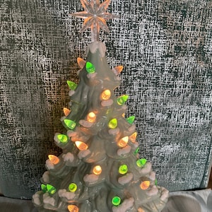 14&quot; VINTAGE FASHION Ceramic Christmas Tree