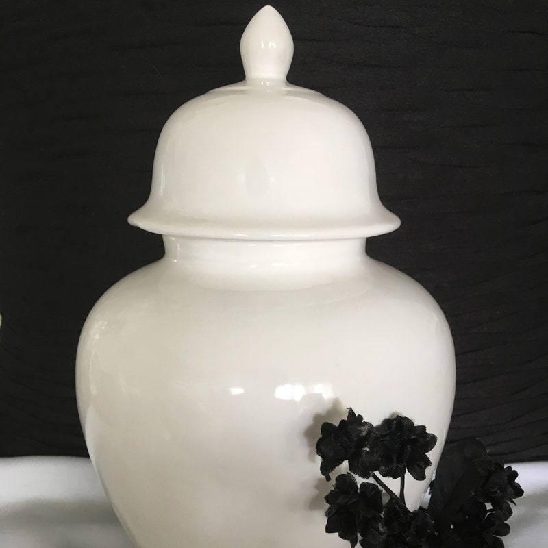 Large Ceramic Ginger Jar - 46cm White