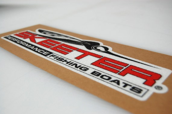 Skeeter black/white Bass Boat Carpet Graphic Decal Logo 