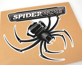 Spider Wire - Bass Boat Carpet Graphic - Decal Logo