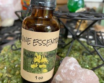 Moon-Charged Organic Mullein Tincture | Alcohol-Based Herbal Extract | Handcrafted with Love & Intention