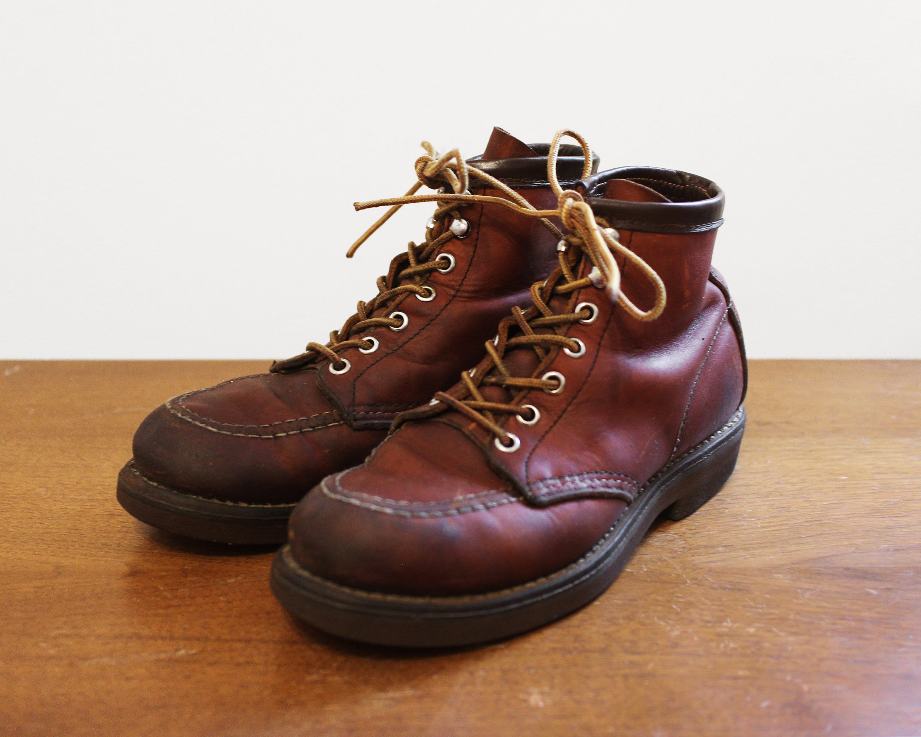 Vintage 'Red Wing' black leather combat boots 10 – shop good cult