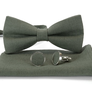 Hunter green bow tie.Green bow tie. Green necktie.Dark green bow tie.Personalized Suspenders.Laser Engraving.Linen Suspenders