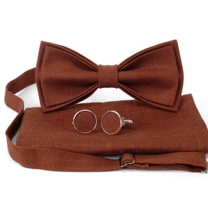 Brown bow tie, Brown Necktie , Bright brown Bow Tie,Noeud papillon couleur marron , Braune Fliege , Cravate marron , Groomsmen Necktie