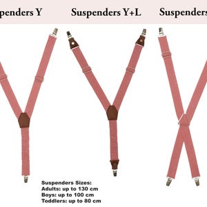 Set met bretels en vlinderstrik Dusty Rose: trouwoutfit voor kinderen