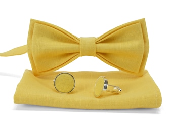 Yellow Bow Tie. Gelbe Fliege. Noeud Papillon Jaune.Yellow necktie.Yellow tie.Yellow bow tie.Yellow cufflinks.Cravate jaune.Nectie.Cufflinks