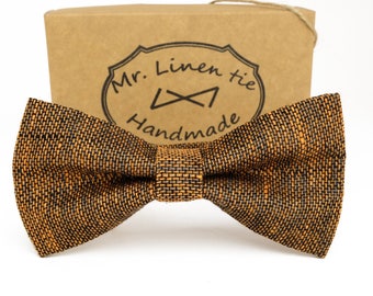 Bow tie, wedding necktie, linen necktie, groomsmen necktie,  necktie,  bow tie for men