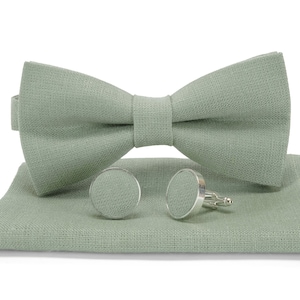 Sage green bow tie.Light green bow tie.Light green necktie, Sage green necktie .Noeud papillon vert sauge.Noeud papillon vert clair.Cravate
