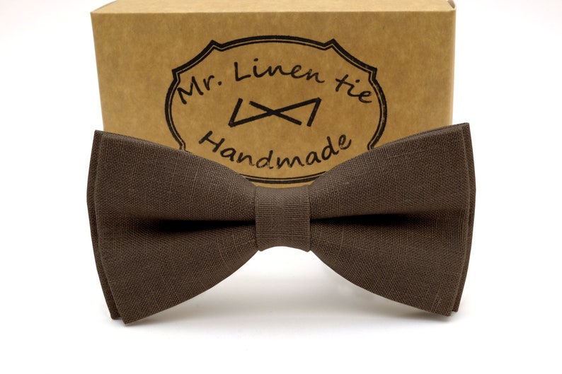 groomsmen necktie kinder fliegen green necktie,brownl color bow tie Brown bow tie noeuds papillone linen necktie