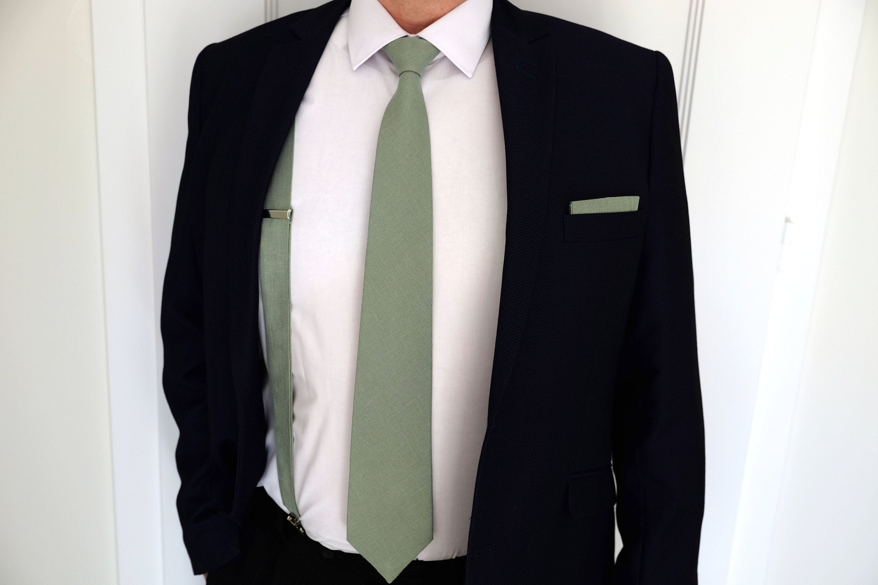 Cravate vert fluo pailletée 37cm - Partywinkel