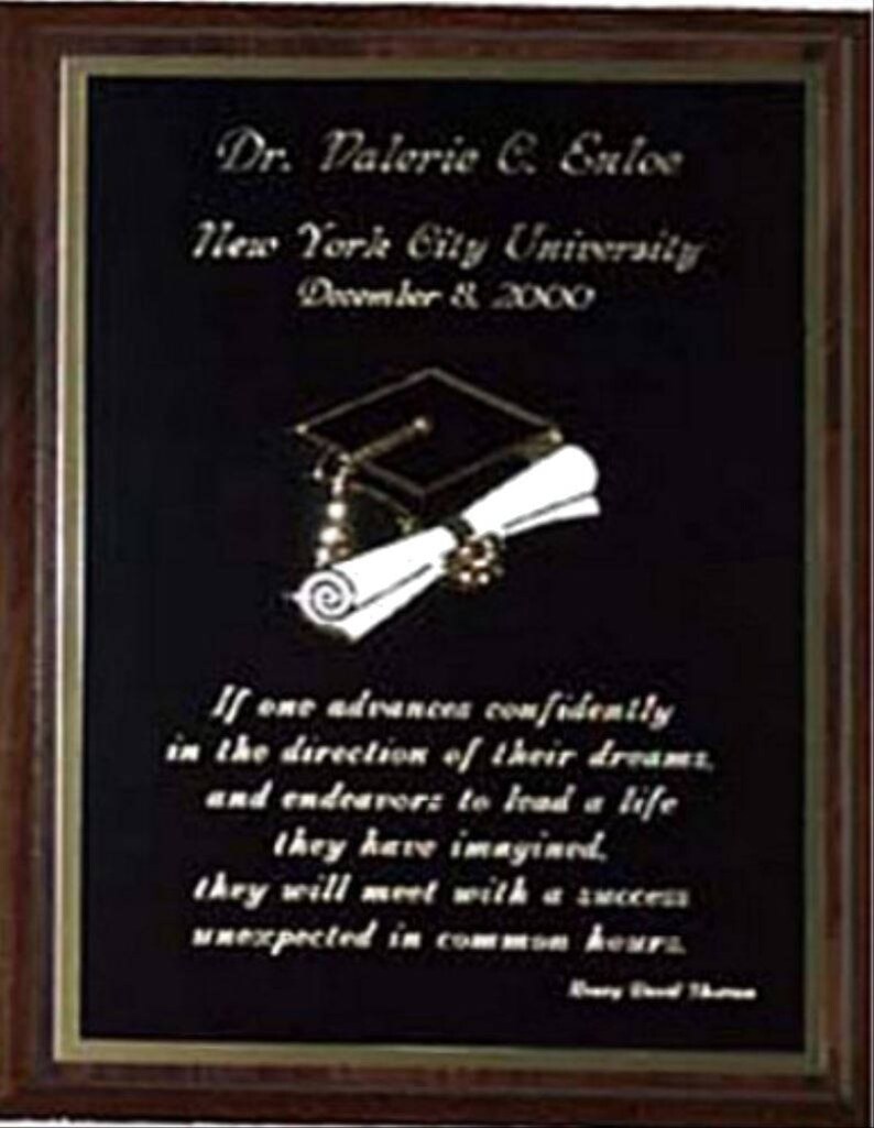 Custom Personalized Graduation Plaque W/ Cap and Diploma Etsy