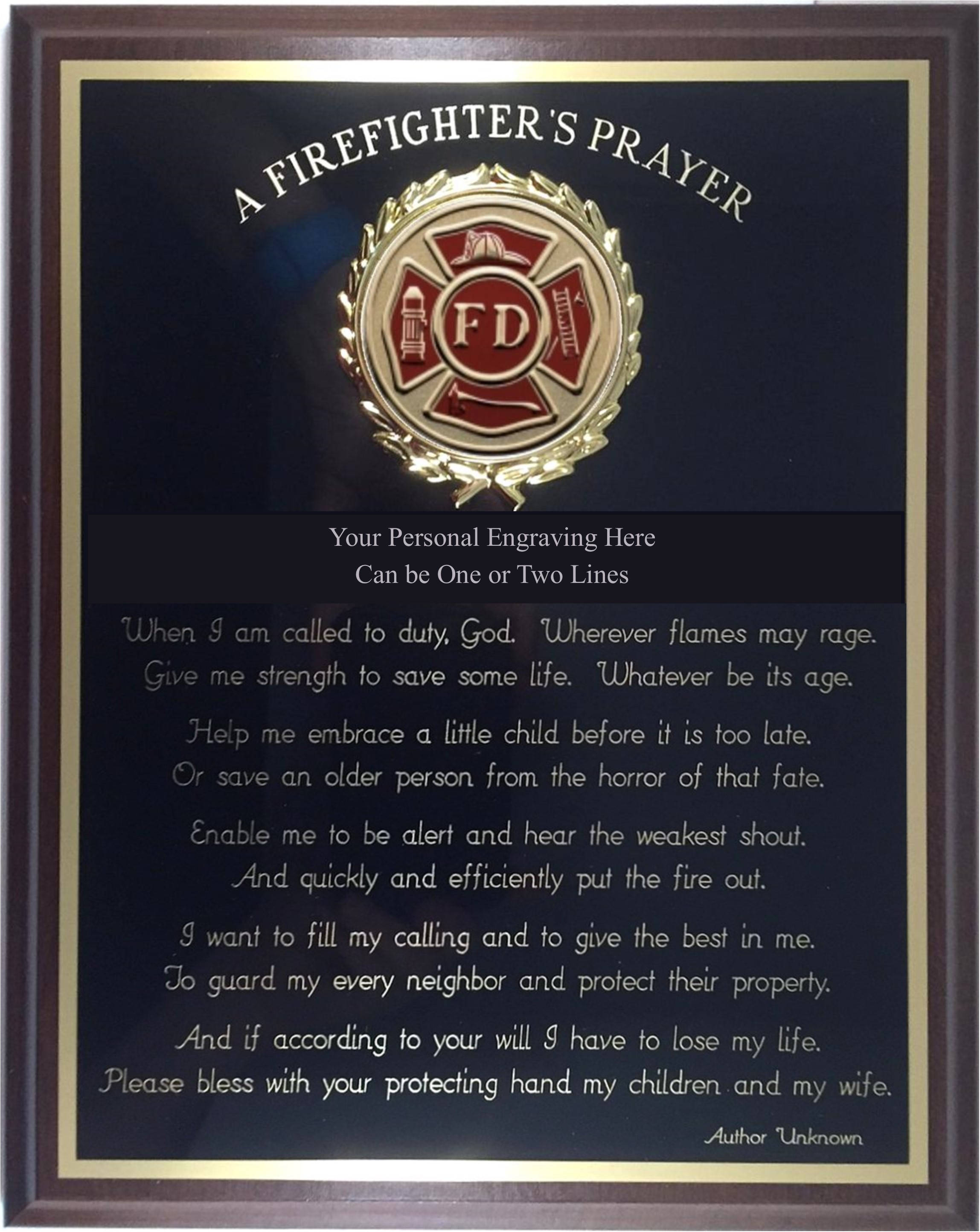 Personalized Engraved //// 8x10 //// EMT //// Paramedic //// Prayer Plaque