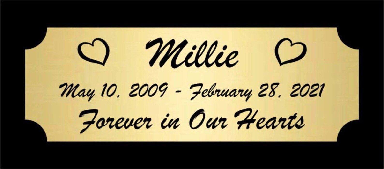 Pet Urn Name Tag 1x3 Placa sublimada de oro Etsy