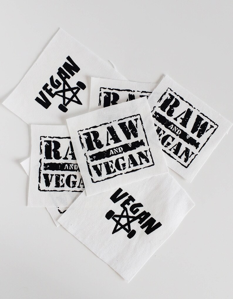 Raw and Vegan Patch Vegan Patch Wrestling Patch Plant Etsy UK