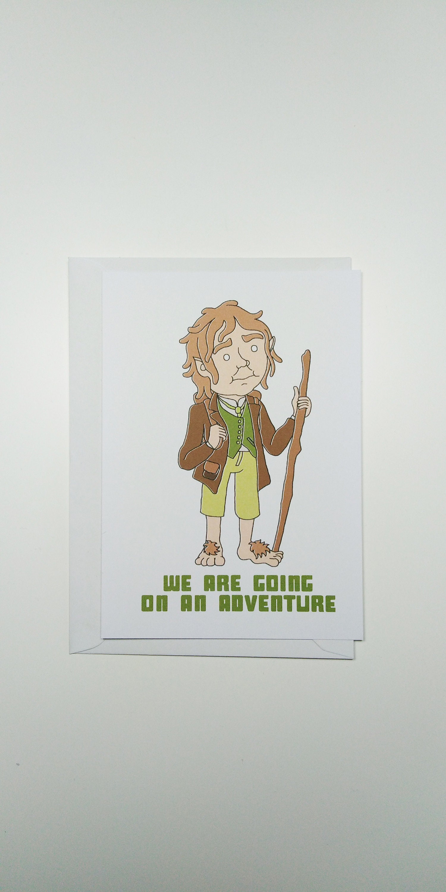 The Hobbit Greetings Card Bilbo Baggins Birthday Card Etsy