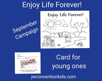 Card for September Bible Study Campaign for JW Children