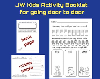 JW Kids Activity Booklet for door to door work