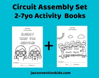 2-7 años Juego de 2 libros de la Asamblea de Circuito JW con representante de sucursal y supervisor de circuito