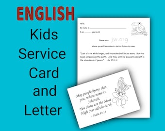 JW Kids Service Karte und Brief schreiben