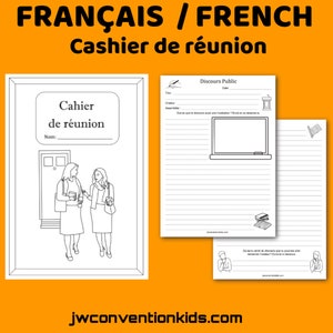 French / Français fiches de réunions Anotador de reuniones para charlas públicas de JW Descargar PDF