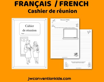 French / Français fiches de réunions  Meeting Notetaker for JW Public Talks PDF Download