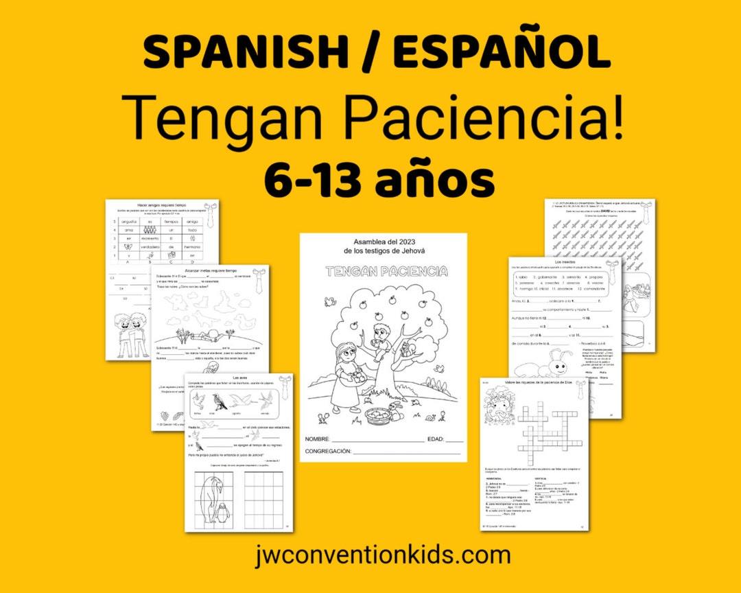 SPANISH 613yo Tengan Paciencia Exercise Patience 2023 Etsy