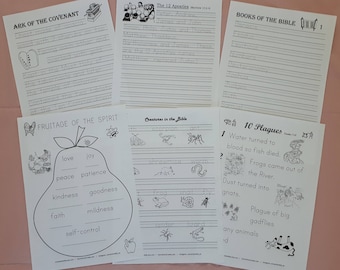 aHandwriting Bible Facts from New World Translation for JW children