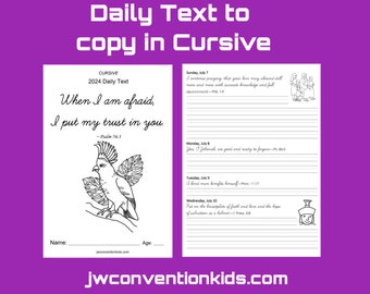 2024 CURSIVE Daily Text Book JW download PDF