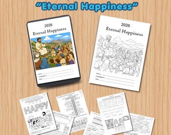 Eternal Happiness Conventie 2026 afdrukbaar voor JW-kinderen van 6-12 jaar | Pdf-download