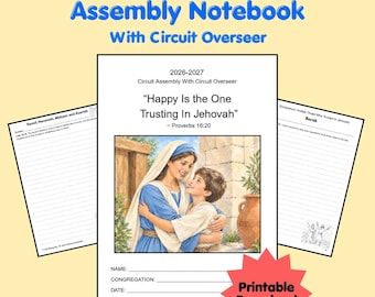 Assembly Notebook with JW Circuit Overseer - Happy is the one trusting in Jehovah
