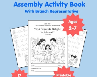 2-7yo Assembly with Branch Representative Find Exquisite Delight in Jehovah JW
