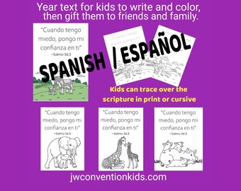 Spanish / Español 2024 Text Scripture FREE JW coloring pages PDF