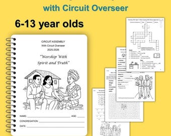JW Assembly Activity Book 2025-2026: 'Worship with Spirit and Truth' (PDF Download 6-13yo)