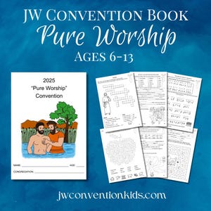 Libro de actividades de la Convención de los Testigos de Jehová (6-13 años) - Adoración Pura 2025 (en inglés) - Descargar PDF imprimible