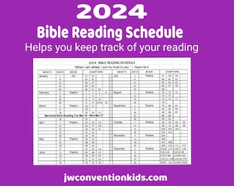 Calendrier des lectures de la Bible pour 2024 JW PDF