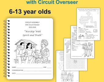JW Assembly Activity Book 2025-2026: 'Worship with Spirit and Truth' (PDF Download 6-13yo)
