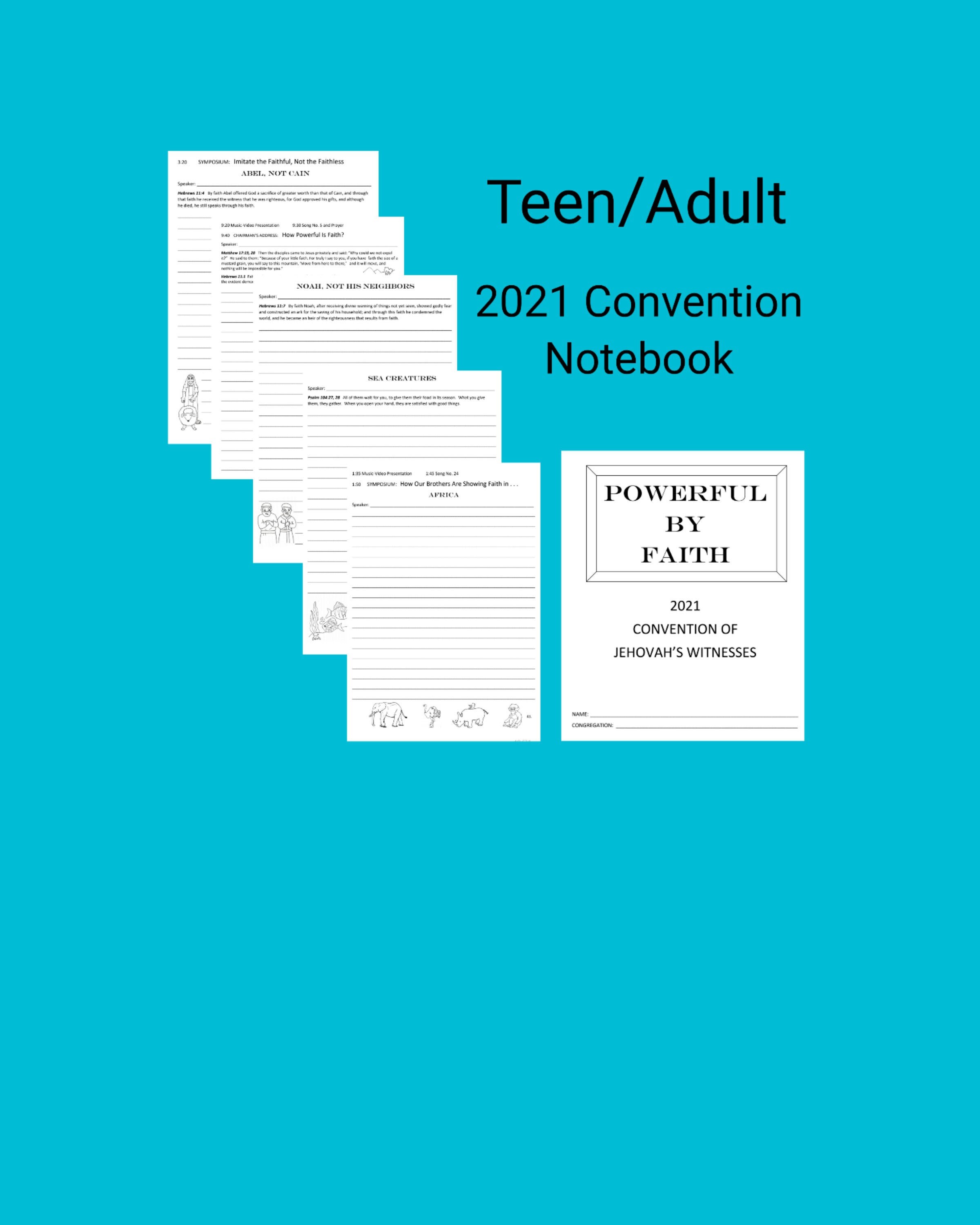 Teen/Adult Powerful by Faith JW Convention Notebook 2021 PDF
