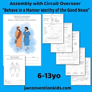 Asamblea de los Testigos de Jehová de 6 a 13 años con superintendente de circuito Comportarse de una manera digna de las buenas noticias PDF ESPAÑOL