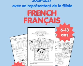 French 6-12yo Assembly with Branch Representative JW 2026 Find Exquisite Delight in Jehovah PDF Printable