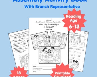 Asamblea para niños de 6 a 12 años con el representante de la sucursal JW 2026: Encuentra un deleite exquisito en Jehová (PDF imprimible)