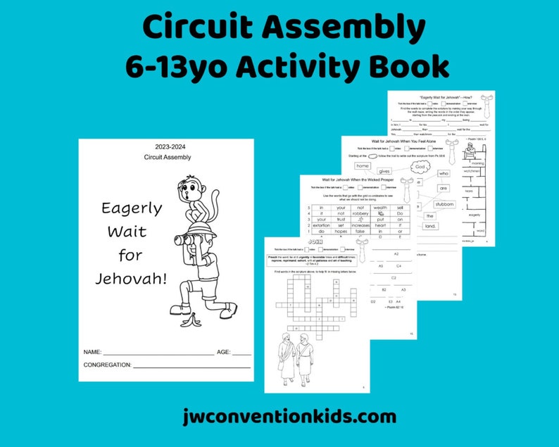 6-13yo Eagerly Wait for Jehovah JW Circuit Assembly with Circuit Overseer image 1