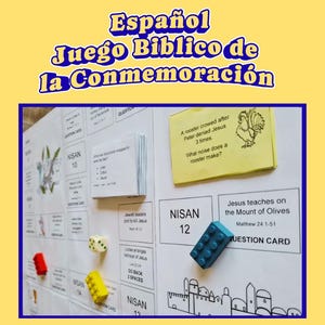 Spanish Memorial Bible Board Game for JW Kids (PDF Pattern) for Family Worship