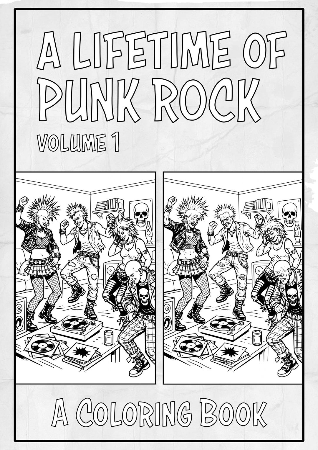 Color Book Punk Punk Rock Coloring Book – Rebel Art, Music Culture (digital Download ...