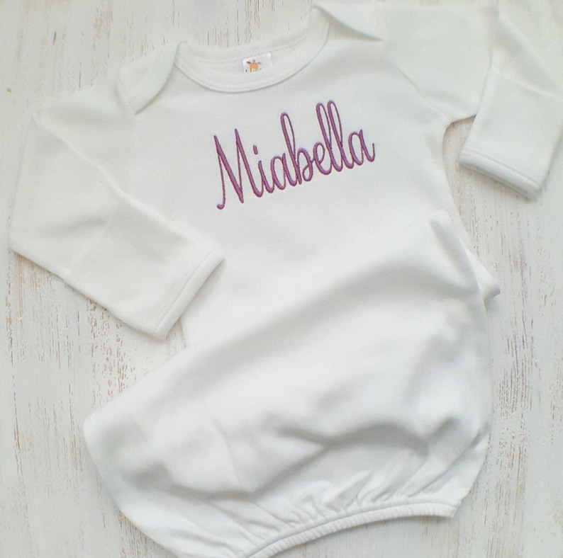 newborn sleeper gown girl