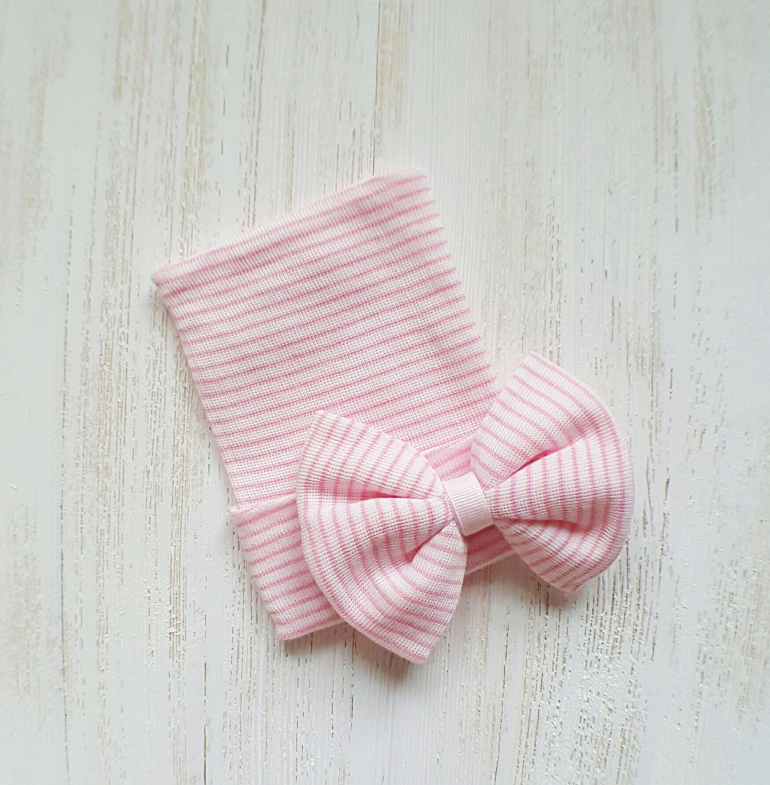 Baby girl newborn hat with bow baby girl hat newborn beanie Etsy