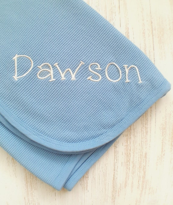 Personalized baby boy blanket baby boy receiving blanket Etsy