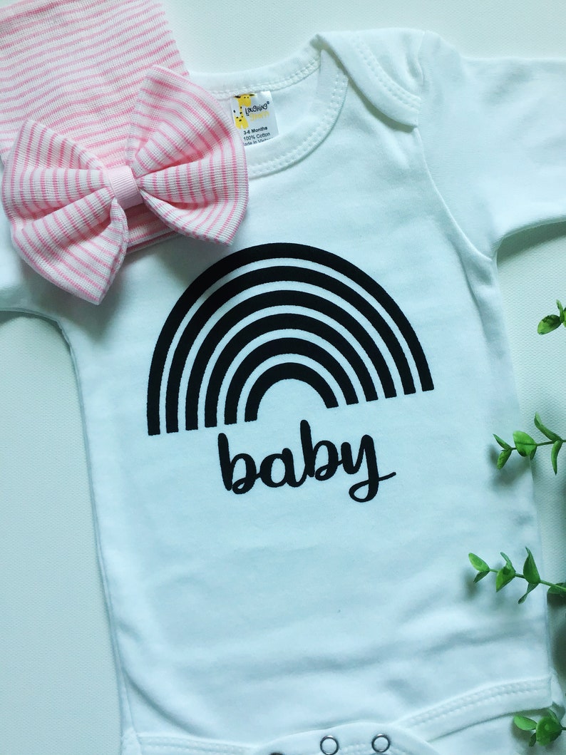 rainbow baby girl baby announcement newborn rainbow baby Baby bodysuit newborn girl hat Rainbow baby onesie rainbow bodysuit