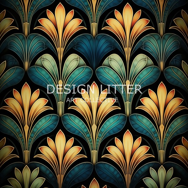 Elegant Geometric Wallpaper - Colorful Symmetrical Pattern, Timeless Dreamy Corkers Design| Digital Papers | Backgrounds | Wallpaper