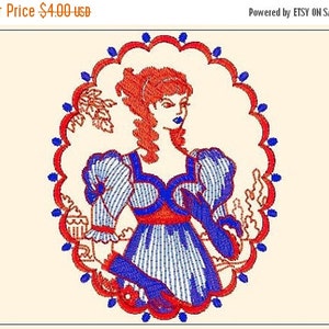 80% Until New Year - Royal Woman - Embroidery Design - Instant Download - Machine Embroidery Design